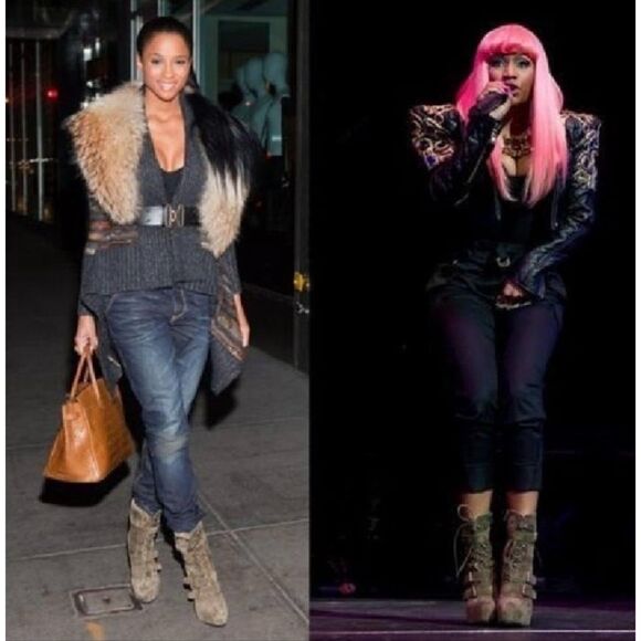 Brian Atwood All Leather Niki Platform Boots Green Military Ankle 38 - Picture 2 of 16